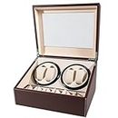 4+6 Watch Cases for Men, Automatic Watch Winder Display Box, Rotating Watch Box Organizer, Large Watch Holder, Leather Wood Watch Case Jewelry Box for Men (Color : Brown)
