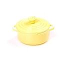 discountstore145 Doll House Accessory,Model Role Play Miniature Size Toy Stewpot Mini Soup Pot Boiler Accessories Kids Toy Kitchen Furniture Accessory for Dolls House Decor Yellow