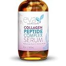 Collagen Peptide Complex Serum by Eva Naturals (60ml) - Best Anti-Aging Face Serum Reduces Wrinkles and Boosts Collagen - Heals and Repairs Skin while Improving Tone and Texture