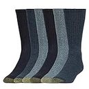 Gold Toe Men's Harrington Crew Casual Socks, 6-13 US Shoe Size, Denim, 6 Pairs