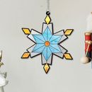  Christmas Ornaments Clearance Hanging Snowflake Decor Stained Glass