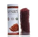 Kesari Natural Pure Saffron Bulk Tin Pack for Health, Beauty and Cooking (All-Red, 25 GMS)
