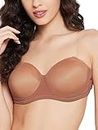 Clovia Powernet Solid Padded Full Cup Underwired Balconette Bra (BR1925A24_Beige_38C)