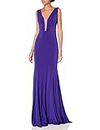 Jovani Womens AM22884A Sleeveless Jersey Dress Sleeveless Dress - Blue - 2