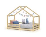Kids Bed Frame Wooden Timber Single Mattress Base Platform - Oak
