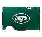 The Ridge NFL Wallet - New York Jets - Slim Wallet, Card Holder, Carry up to 12 Cards RFID Safe, Blocks Chip Readers, Minimalist Wallet With Cash Strap & Extra Money Clip