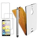 ebestStar - compatible with Nokia Lumia 1520 Case Ultra Slim Cover, PU Leather Protective Shell Shock proof Full protection + Stylus +3 Films, White [Lumia 1520: 162.8 x 85.4 x 8.7mm, 6.0'']