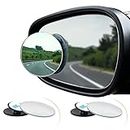 Spurtar Car Blind Spot Mirror, 2 Pack Round Frameless Rear View Mirror Adhesive Waterproof 360° Rotate Adjustable HD Glass Convex Side Mirror for Car SUV Van Truck Universal