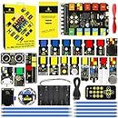 KEYESTUDIO Microbit Ultimate Easy Plug Starter Kit for BBC Micro:bit STEM Blocks Coding, 33 Projects Tutorial Guide(PDF)| 21 Electronics Modules with RJ11 Interface for Adults Kids Easy to Learn