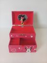 Disneyland Paris Minnie Maus Aufziehen Musik Schmuck Box mit Spiegel Disneyana selten