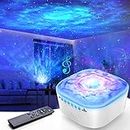 Bozhihong Galaxy Projector, Star Projector Night Light with Remote Control/Timer Function/Built-in Music, LED Projector Light with 8 Lighting Modes for Kid Adult Bedroom/Room Decor/Party/Gift (White)