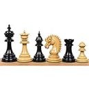 RoyalChessMall -4.4" Dragon Luxury Staunton Chess Pieces Only Set - Triple Weighted - Ebony Wood