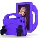 ZORSOME Kids Case for Samsung Galaxy Tab E/Tab 3 Lite 7.0 (SM-T110/T113), Lightweight EVA Kid Friendly Shockproof Cute Protective Case, with Handle Stand Heavy Duty Cover,Purple