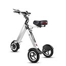 TopMate ES32 Electric Scooter 3 Wheels Foldable Trike with Seat for Adults, Light Weight Mobility with Reverse Function and Key Switch, 10 Inch Pneumatic Tires Tricycle for Commute and Travel