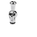 Electronic Cigarette Stainless Steel Skull Chrome Style Drip Tip