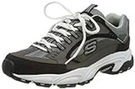 Skechers Men's Stamina Nuovo Lace-Up Sneaker, Charcoal/Black, 10 M US