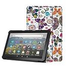 FANRTE Slim Case for New Kindle Fire HD 8 & Fire HD 8 Plus Tablet (12th Generation 2022 & 10th Generation 2020 Release) - Ultra Lightweight Slim Shell Stand Cover with Auto Wake/Sleep,Butterfly