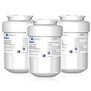 GE MWF Replacement Refrigerator Water Filter, Compatible with GE MWF, MWFP, MWFA, GWF, GWFA, SmartWater, HDX FMG-1, GSE25GSHECSS, WFC1201, RWF1060, 197D6321P006 9991, 46-9991, 469991, 3 Pack