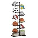 10-Tiers Basketball Ball Storage Rack 9-Ball Soccer Display Stand Holder Freestanding Sport Equipment Organizer