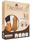 MEDIBAR Moisturising Silicon Heel Peny Socks with Anti-Heel Full Length Waterproof Rubber Socks for Pain Relief and Foot Care Protection for Men and Women - (Size-Medium)(7-8-9) Brown Pack of 1