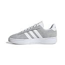 adidas Women's Grand Court Alpha Sneaker, Grey/White/Silver Metallic, 8.5