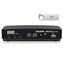 Freeview HD TV Set Top Box Recorder - August DVB400 - Watch Live, Schedule Over 8 Recordings, Play Pause Rewind in 1080p HDMI High Definition - Black