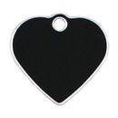 Imarc - Adressanhänger mit Gravur - Herz klein - schwarz mit Silberrand