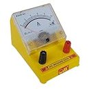 Om Meters EDM-80 Desk Stand Analog 0-10A DC Ammeter (Yellow)
