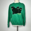 Marc Tetro Canada Green Bear Sweater Jumper Size Youth L Wom S/M Mens S Vintage