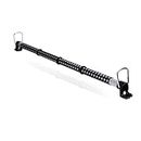 Zento Deals Heavy Duty Expandable Clothes Bar Car Hanger Rod- Convenient Classic Black Combines with Strong Metal and Rubber Grips and Rings