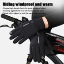 Cycling Gloves Men Padded Warm Long Finger Touch Screen Imitation Lost Buckle_wf