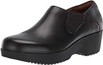 Shoes for Crews LILA Kelsey, Women's Non-Slip Leather Work Clogs, Stylish and Basic, Water Resistant, Women's Size 8