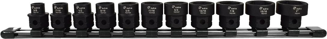 Astro Pnematic - 11Pc 1/2" Drive Low Profile Nano Impact Sockets - SAE (Model: 7