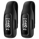 EEweca 2-Pack Clip Case Accessory for Fitbit Inspire 3/Inspire 2, Black+Black (not for Inspire, Inspire hr, ace 2)