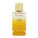 Bella Vita Luxury OUD GOLD Eau De Parfum Intense Perfume with Caramel, Rose, Vanilla,Sandalwood|Premium, Long Lasting Oriental Fragrance for Men 100ML