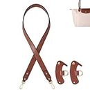 Leather Strap for Longchamp, Genuine Leather Straps Replacement with 2 Punch-Free Adapters Adjustable Replacement Strap for Le PLIAGE, Strap Accessory for Small & Medium Bags