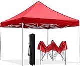 Asiapacific Marketing Gazebo Portable Tent for Garden.10X10FT Pop Up Canopy Tent (Oxford Fabric) Heavy Duty Instant Shelter Commercial Event Tent with Wheeled Bag.(Blue)