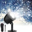 SOMKTN Christmas Snowfall Light Projector Outdoor,Snow Falling Projector Lamp Dynamic Snow Effect Christmas Dot Decorations Lighting for Xmas House.Garden Yard, Party,Club, Landscape