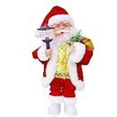 Pepstter® Pack of 1 Electric Santa Claus Creative Music Doll Lantern Santa Claus Toy Ornaments Santa Party Decorations Christmas New Year Gift for Children Boys Girls