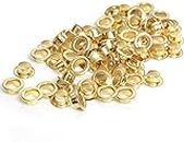 Asiatic Metal Eyelet for Grommet Hole Rivets Perfect for Crafts, Costume Design, Kids Clothing, Boutique Accessories, Costume Decorating and Also DIY Items (Golden, 250 Piece)