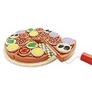 Fashion My Day® Kids Pretend Play Simulation Wooden Sticky Pizza Kitchen Food Play Cutting Baby Role Playing Game Toy | Toys & Hobbies | Preschool Toys & Pretend Play | Wooden & Handcrafted Toys