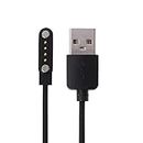LIMESHOT Universal USB Cable, Watch Charger Magnetic 4 pin, Watch Charger, 4mm Adapter Length 45 cm for Smart Watch (Charge only)(Black)