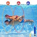MAIAGO Pool Toys for Kids Ages 4-12, 3 Pack Pool Diving Swim Thru Rings Toys, Floating Pool Toys for Kids, High Stability No Need Assembly Diving Toys Underwater Training Swimming Pool Accessories