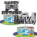 Toppers per torte di videogiochi 2 pezzi Game Controller Decorazioni per torte di compleanno Glitter Decor personalizzati per torte Gamer Gaming Theme Birthday Party Supplies per bambini ragazzi