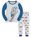 TEDD Boys Pyjamas Dinosaur Nightwear Cotton Toddler Clothes Kids Sleepwear Winter Long Sleeve Christmas Pjs Sets 2 Piece Outfit Xmas Gift 3-4 Years