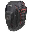 WESTWARD 32PJ49 Tool Backpack, Polyester, 22 Pockets, Black, 19" Height
