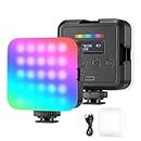 NEEWER Magnetic RGB Video Light, 360° Full Color RGB61 LED Camera Light with 3 Cold Shoe Mounts/CRI 97+/20 Scene Modes/2500K-8500K/2000mAh Rechargeable Portable Photography Selfie Light