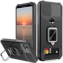 for iPhone 8 case, iPhone 7 case,iPhone SE Case 3/2 (2022/2020 Edition) with Card Holder,Slide Camera Cover,360° Rotate Ring Kickstand Heavy Duty Protective Phone Cover Case for iPhone SE/8/7-Black