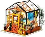 Robotime DIY Casa de Muñecas, Invernadero en Miniatura Kit para Adultos, Cathy's Flower House con Muebles, Regalo del Día de la Madre