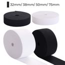 Flat Elastic Cord 1¼,1½,2,3 inch - 32/38/50/75mm Wide Black White Sewing Crafts